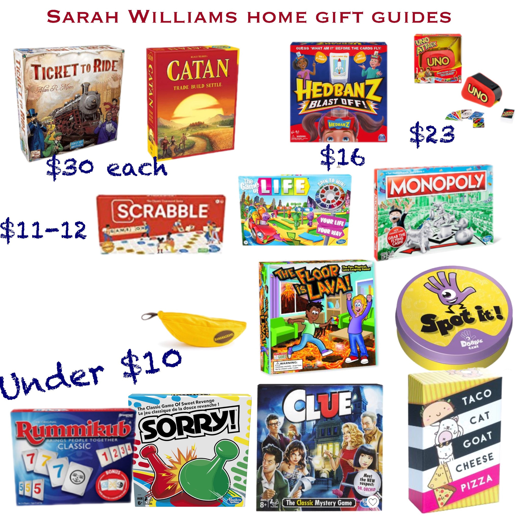 Some of our favorite games under $10 and ticket to ride and a tan only $30 on sale. Black Friday, board games, family games, target, Amazon  

#LTKGiftGuide #LTKfamily #LTKkids