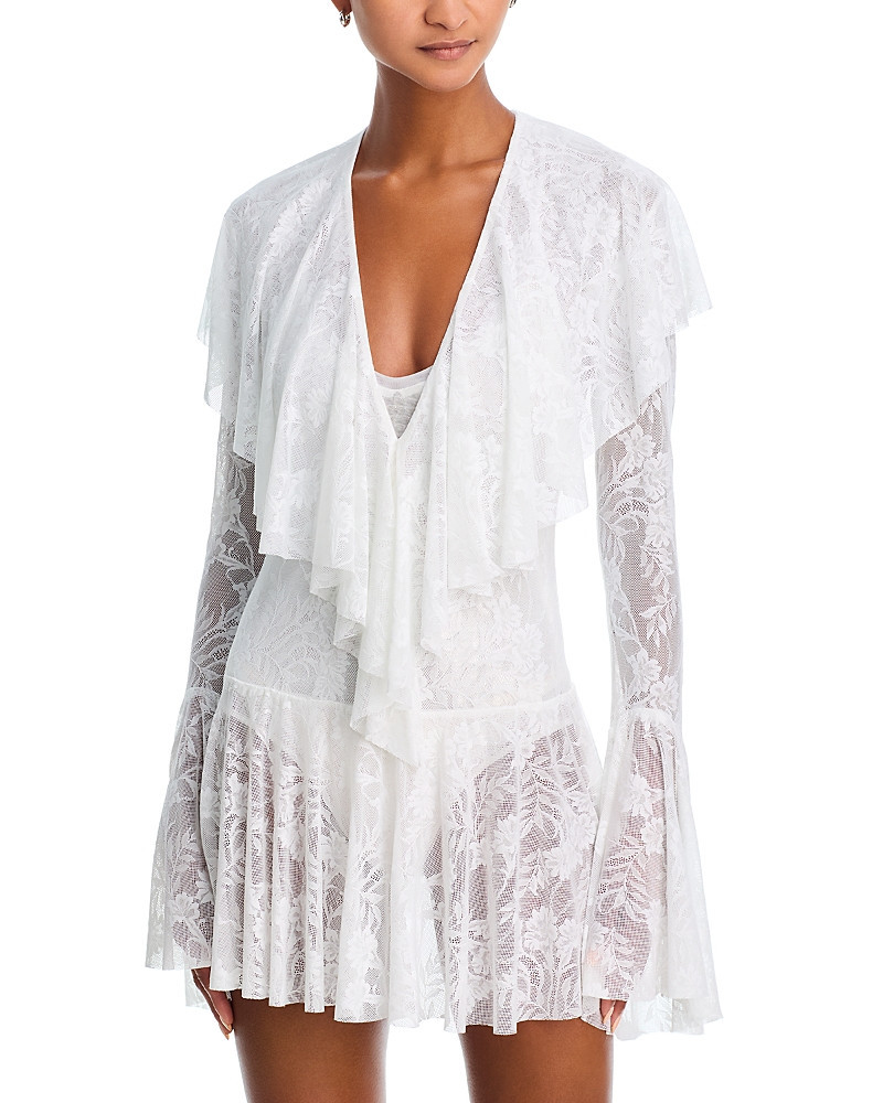 Norma Kamali Ruffle Mini Swim Cover-Up Dress | Bloomingdale's (US)