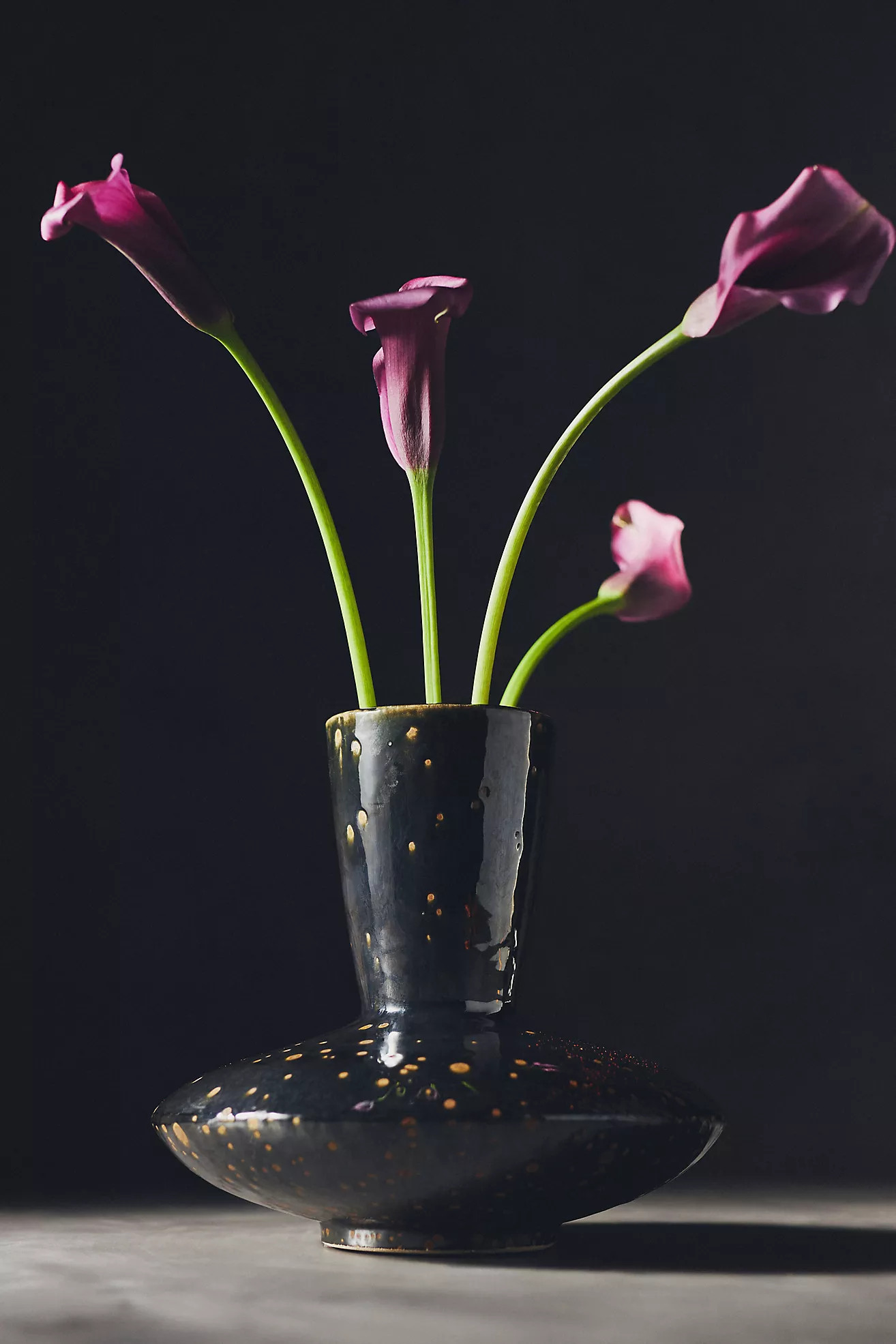 Lunar Black Ceramic Vase | Anthropologie (US)