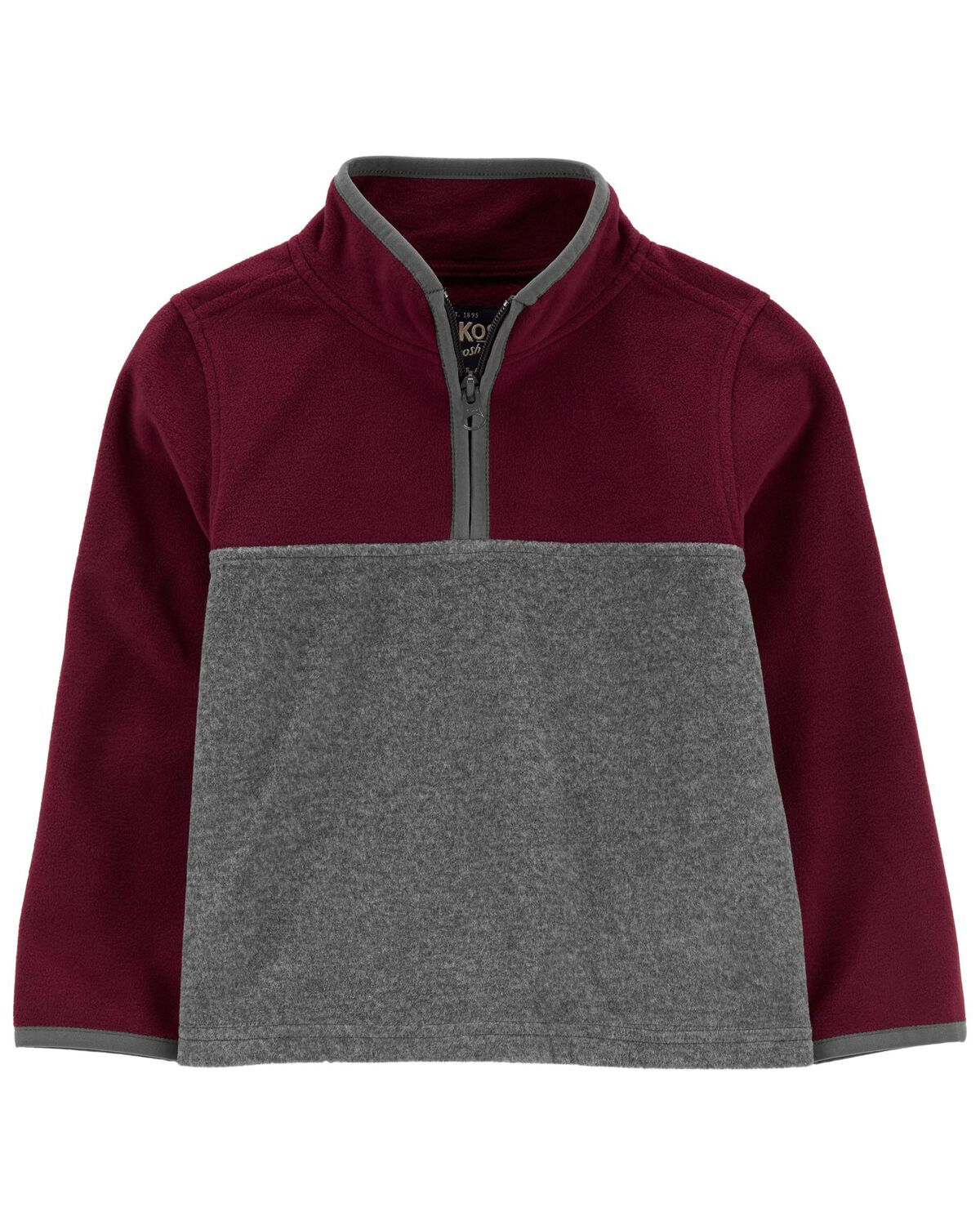 Maroon, Grey Baby Colorblock Mircrofleece Cozie | carters.com | Carter's