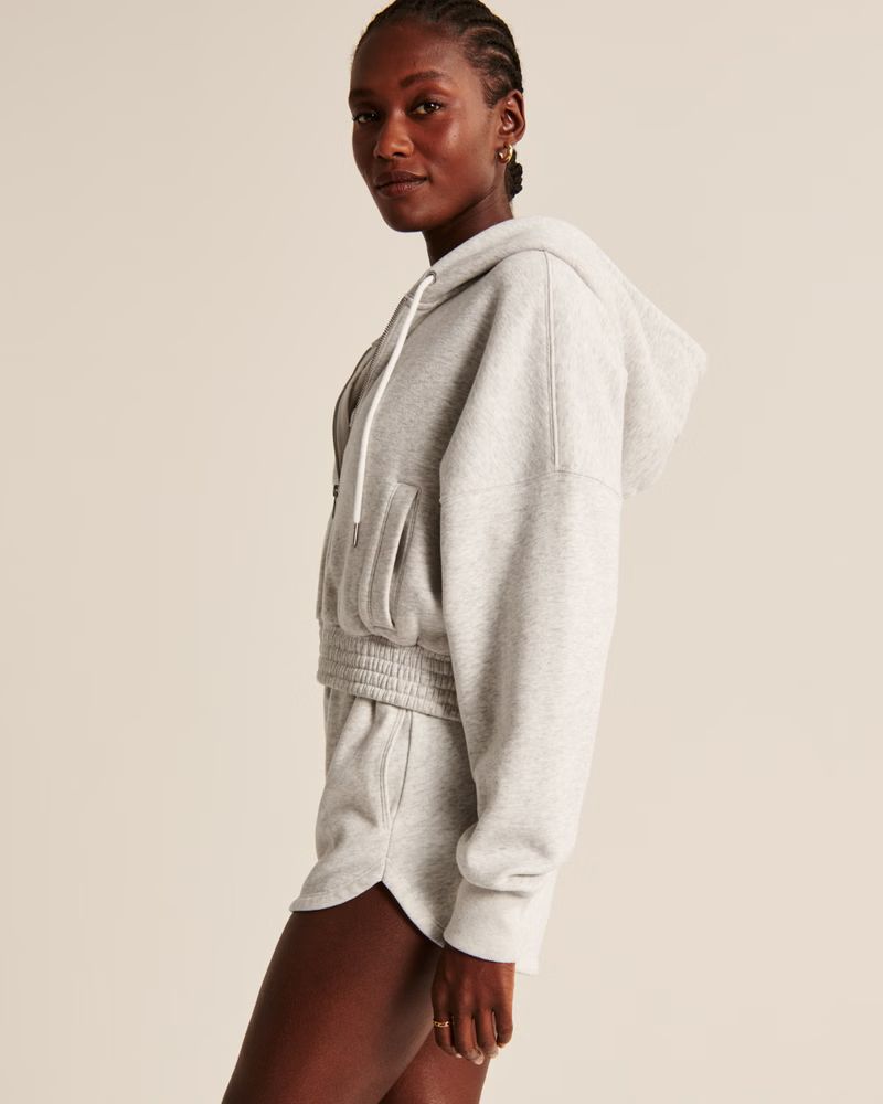 Women's Essential Cinched Hooded Full-Zip | Women's Up To 50% Off Select Styles | Abercrombie.com | Abercrombie & Fitch (US)