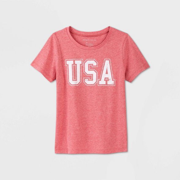 Women's USA Short Sleeve Graphic T-Shirt - Grayson Threads (Juniors') - Regular & Plus Red | Target