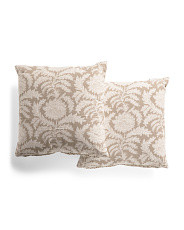 2pk 20x20 Artichoke And Block Print Decorative Pillows | Marshalls