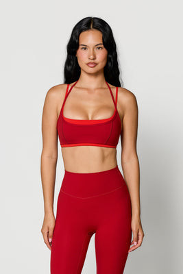 Halter Layered Bra - Ruby/Terracotta | FORM