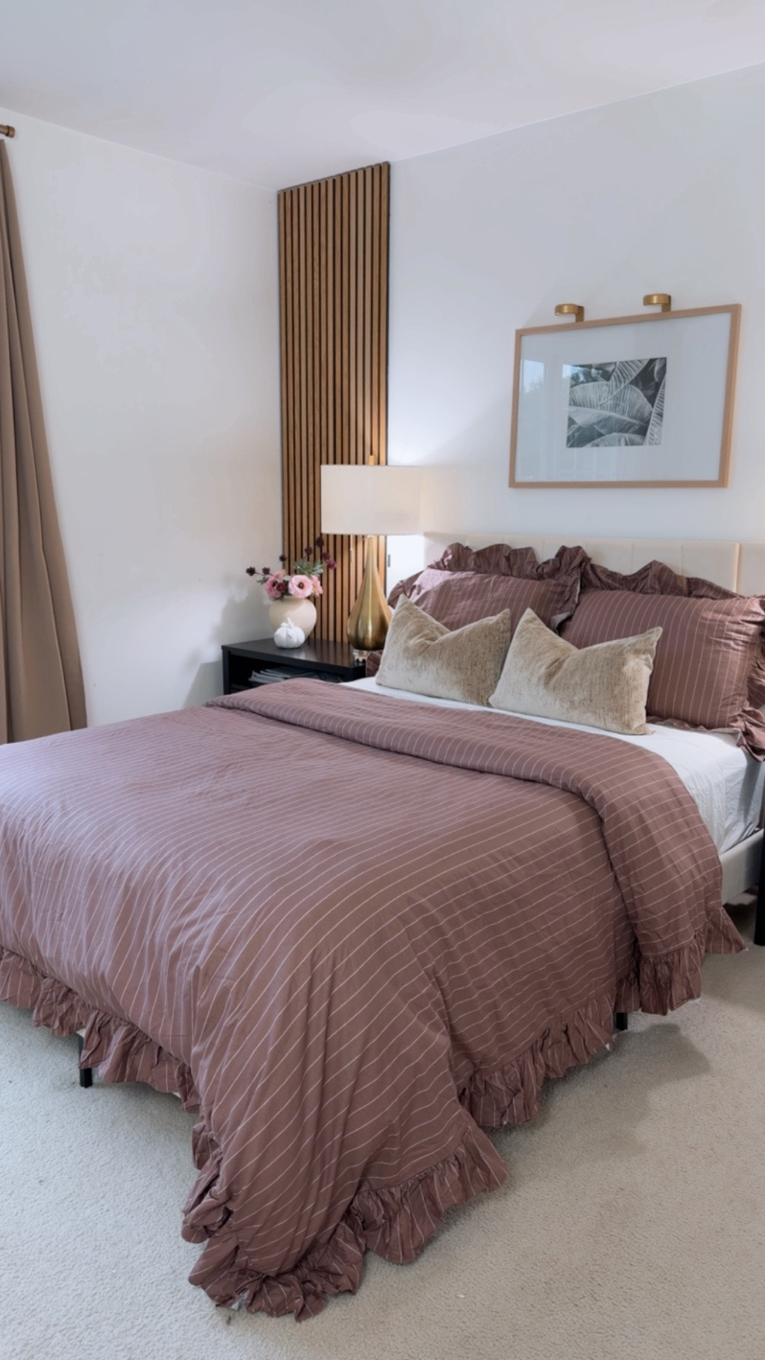 Fall bedding
#striped #chocolatebrown #falldecor

#LTKSeasonal #LTKHome #LTKSaleAlert