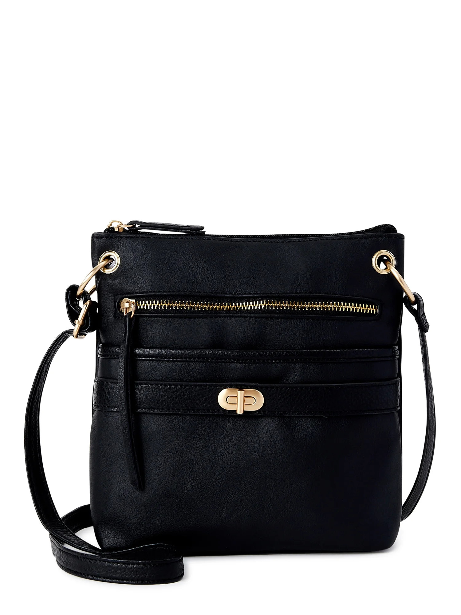 Time and Tru Norah Women's Crossbody Shoulder Bag, Black | Walmart (US)