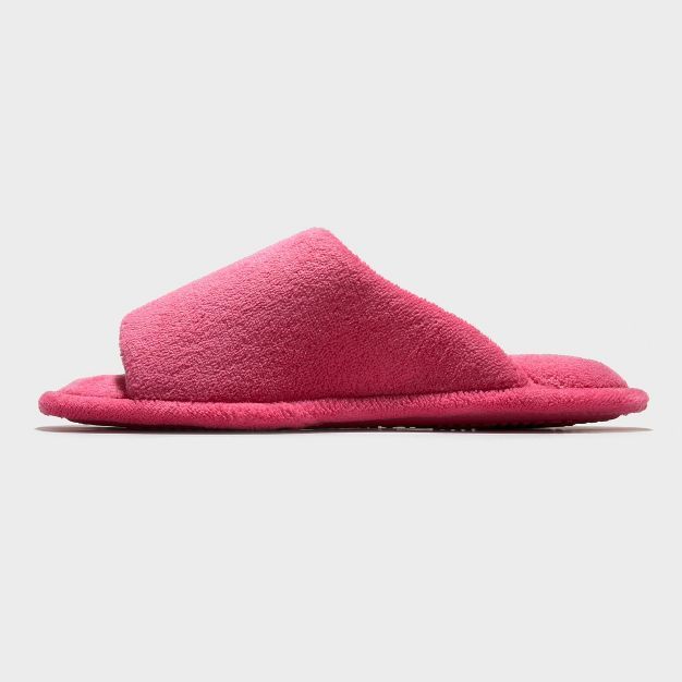 dluxe by dearfoams Women's Valentine's Day Trio of Hearts Slippers - Hot Pink | Target