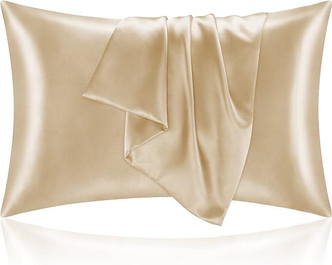 BEDELITE Satin Silk Pillowcase for Hair and Skin,Champagne Pillow Cases Standard Size Set of 2 Pa... | Amazon (US)