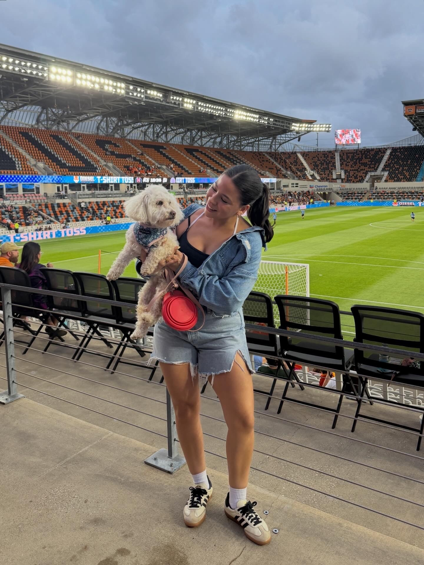 Soccer game outfit 
Denim jacket: old, linked similar 
Denim shorts: old, linked similar 
Halter tank: small
Sneakers: 6 women 
White ankle socks 

#LTKootd #LTKgrwm #LTKActive