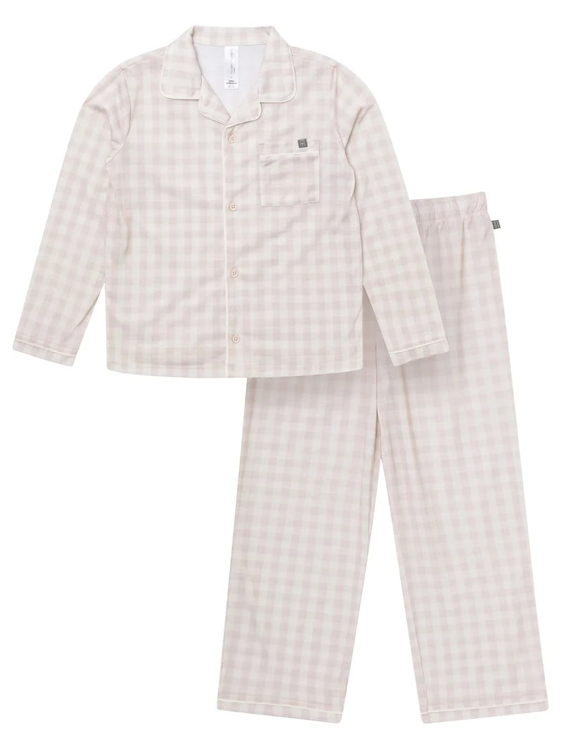 Modern Moments by Gerber Boy Coat Long Sleeve Pajama Set, 2-Piece, Sizes 6 - 12 Kids | Walmart (US)