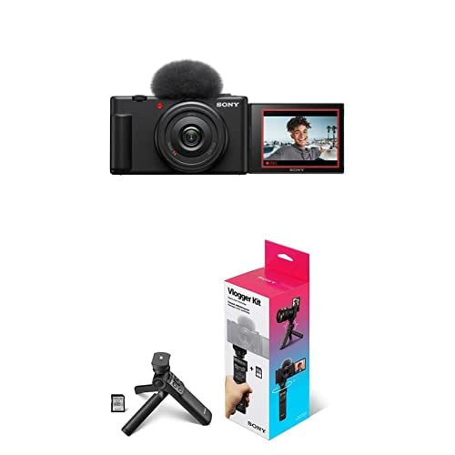 Sony ZV-1F Vlog Camera for Content Creators and Vloggers with Vlogger Accessory Kit, Small Black | Amazon (US)