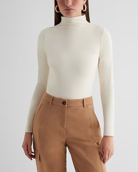 Body Contour High Compression Mock Neck Long Sleeve Bodysuit | Express