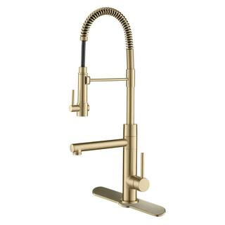 KRAUS Artec Pro Single-Handle Pull Down Kitchen Faucet with Pot Filler and Deck Plate in Spot Free A | The Home Depot
