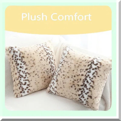 Safari Snow Leopard Pillow Covers - Luxury Animal Print Cushion Cover for Sofa Couch Decorative Jungle Throw Pillows | Wayfair North America