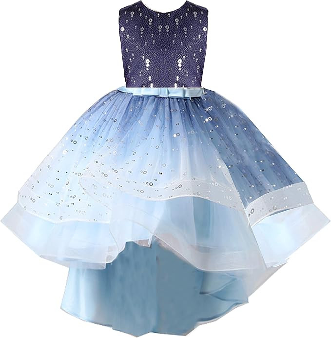 Shiny Toddler Little/Big Girls High-Low Flower Girl Birthday Pageant Dance Party Christmas New Ye... | Amazon (US)