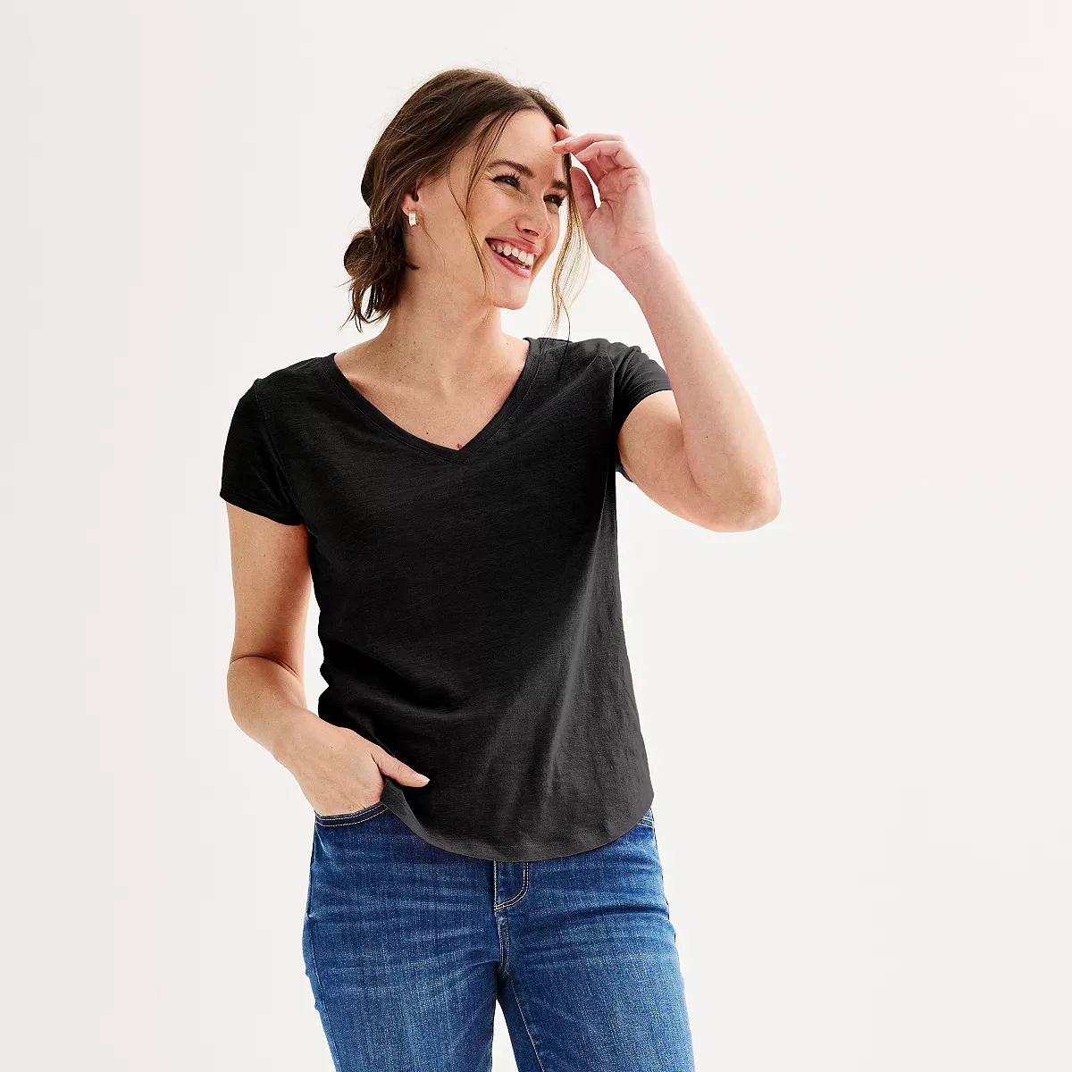 Women's Sonoma Goods For Life® Everyday Short Sleeve V-Neck Tee | Kohl's