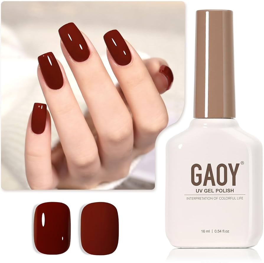 GAOY Red Gel Nail Polish, 16ml Soak Off Gel Polish, UV Light Cure for Nail Art DIY Manicure at Ho... | Amazon (US)