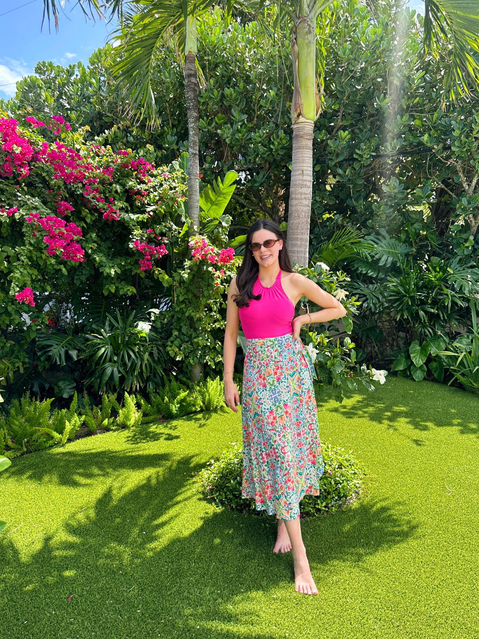 Poolside!💦 Wearing my new Hermoza suit and coordinating wrap!