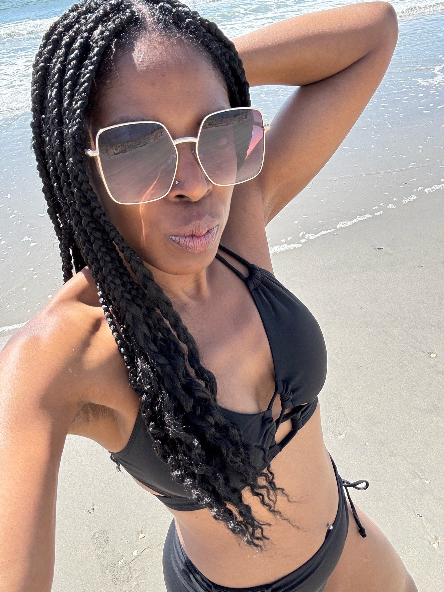 A black swimsuit will always be one of my favorite beach looks. This one from @Adore Me is simple, easy to style, and the lace-up details give it just enough personality.

I kept everything else effortless with oversized sunglasses and a few gold accessories. Definitely one of those looks I’d wear again for another day by the water.

I linked the swimsuit and a few beach essentials below.

#LTKSwim #LTKTravel #LTKU