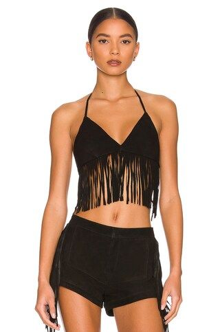 LAMARQUE x REVOLVE Sabbi Suede Top in Black from Revolve.com | Revolve Clothing (Global)