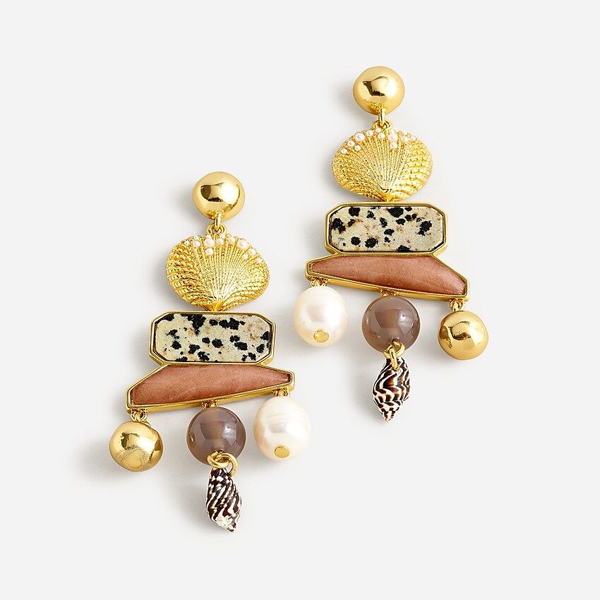 Mixed stone charm earrings | J.Crew US