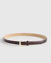 Sofia European Leather Skinny Belt | Quince