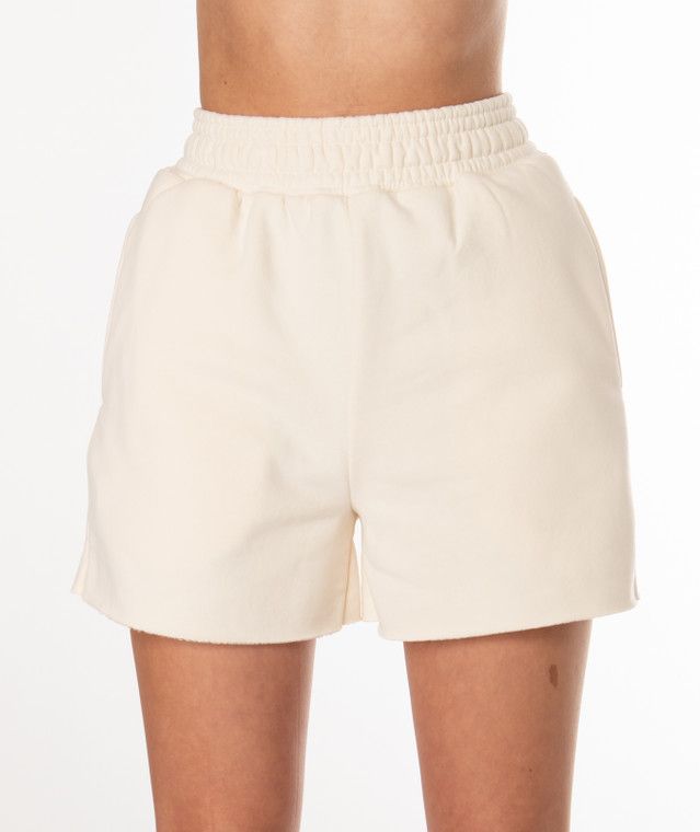 Fleece Cream Shorts | EllandEmm