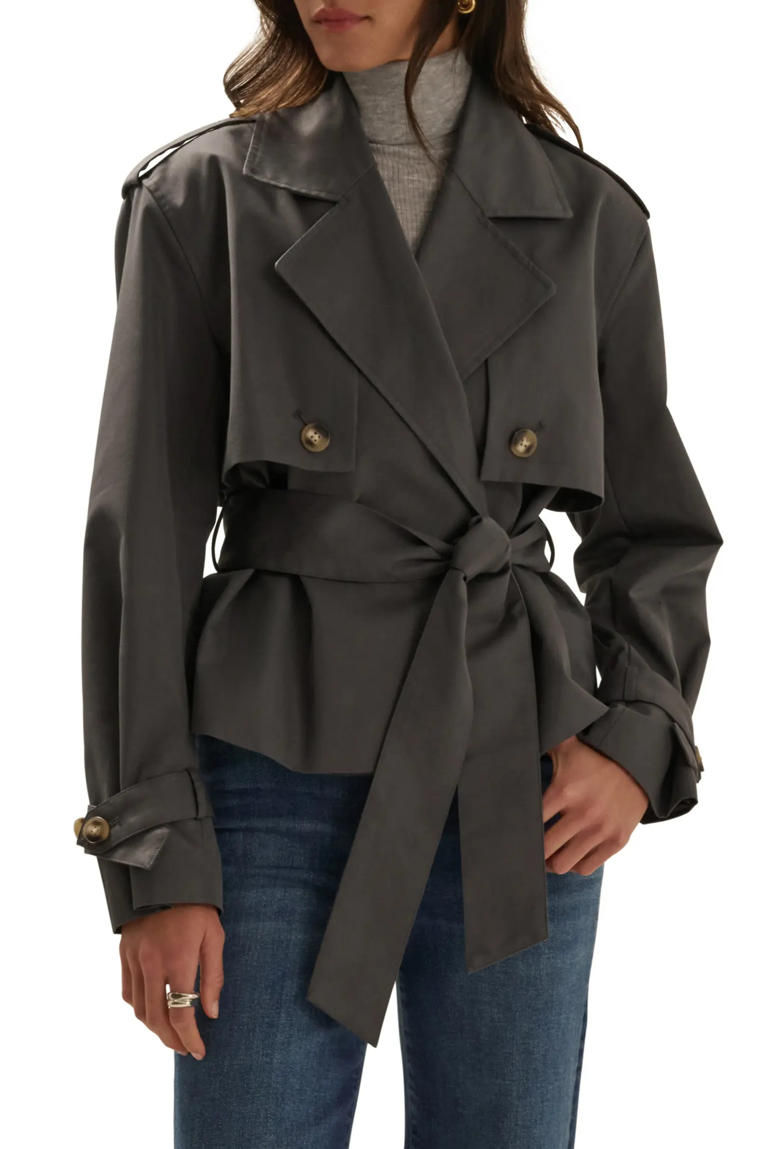 Favorite Daughter The Cropped Charles Trench Coat (Women) | Nordstrom | Nordstrom