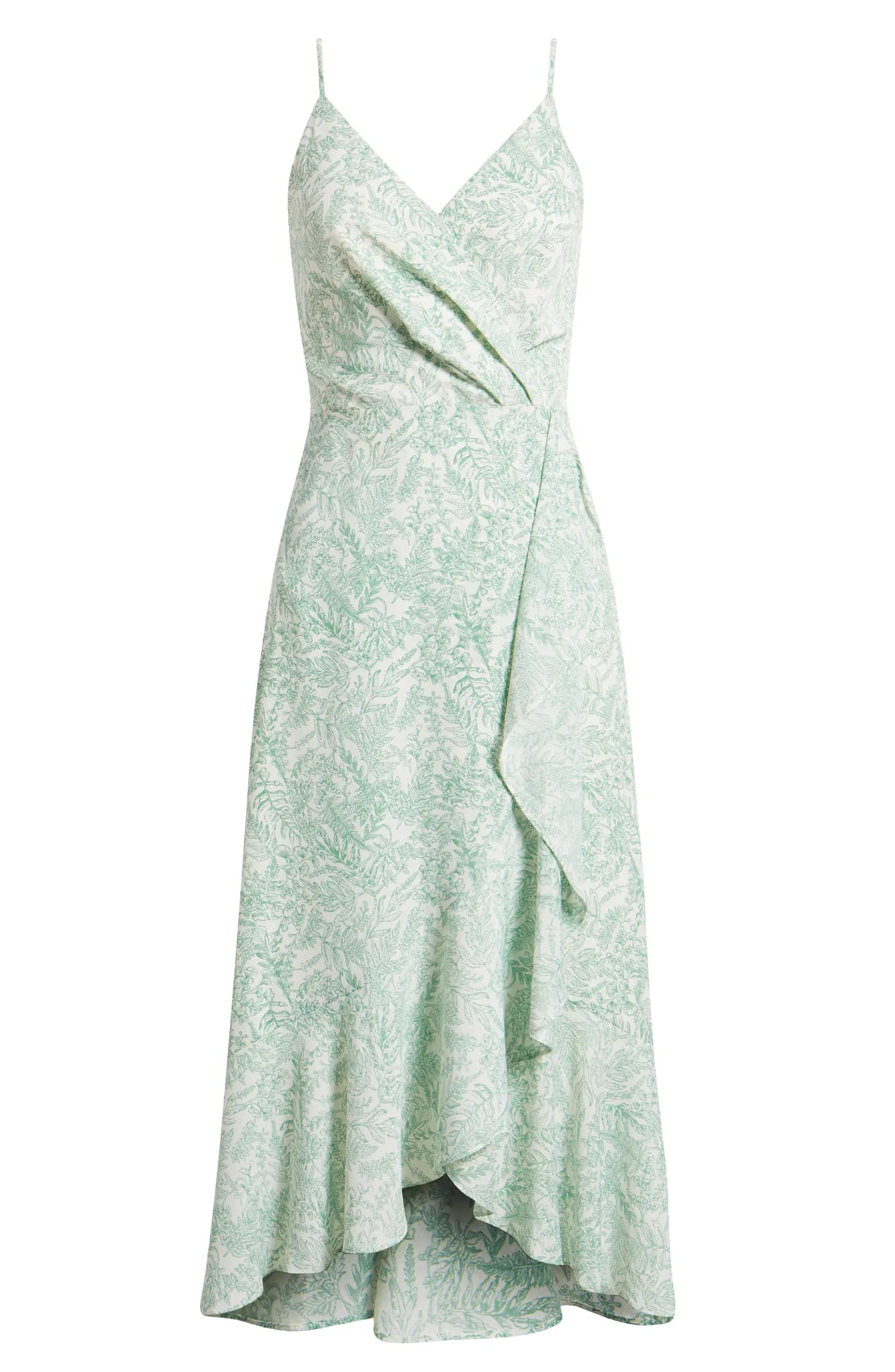 Faux Wrap Floral Midi Dress | Nordstrom