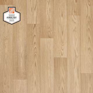 TrafficMaster White Oak Residential Vinyl Sheet Flooring 12 ft. Wide x Cut to Length U4410406K735... | The Home Depot