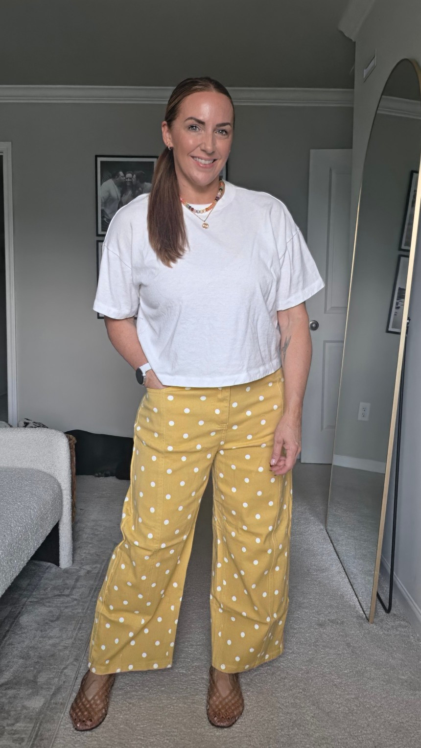 These polka dot barrel pants from Amazon are the cutest transitional staple for warm fall days. Tap to shop the full look!#amazonfashion #barrelpants #transitionalstyle #falloutfit  

#LTKSeasonal #LTKootd #LTKMidsize