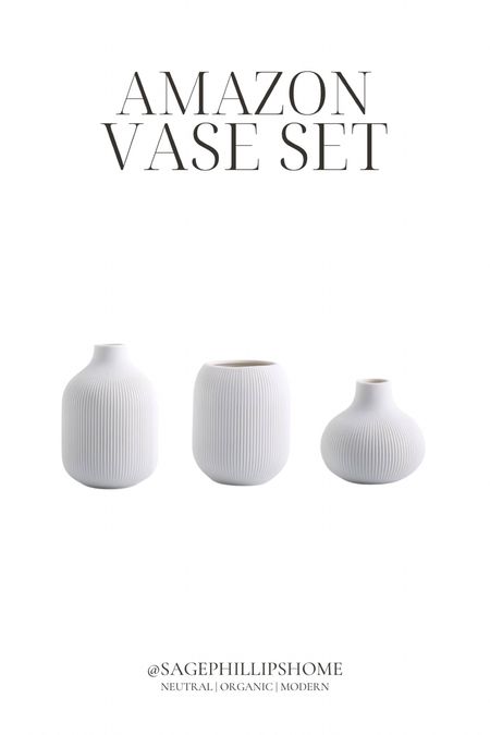 these stunning minimalist vases from Amazon are ideal for achieving that natural aesthetic, available in a set of three for only $39 CAD! 🙌🏼
•
•
•

#homedecor 
#organicmodern 
#ａｅｓｔｈｅｔｉｃ 
#entrywaydecor 
#minimalist 
#amazonhomedecor 
#amazonhomefinds 
#amazonfinds 
#amazonmusthaves 
#amazon 
#amazonhome
#neutralhome 
#neutraldecor 
#fauxflowers 
#homedesign 
#ltkhome

#LTKsalealert #LTKSpringSale #LTKhome