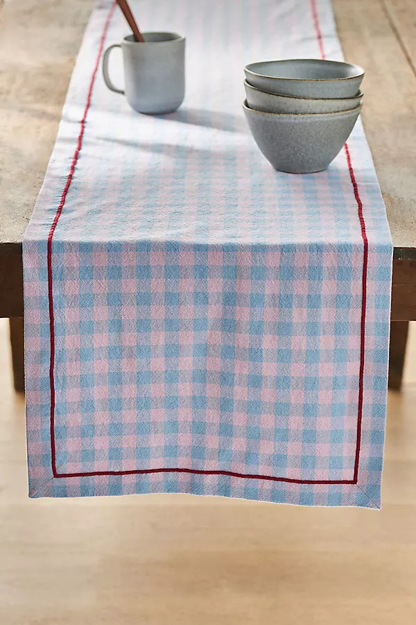 Ginny Gingham Table Runner | Anthropologie (US)