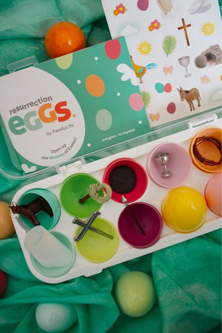 Incorporate Christ into your Easter traditions with these resurrection eggs 🪺 the booklet describes what each symbol represents in the resurrection story and has scripture references. The booklet is in English and Spanish 🤍

#LTKunder50 #LTKfamily #LTKkids