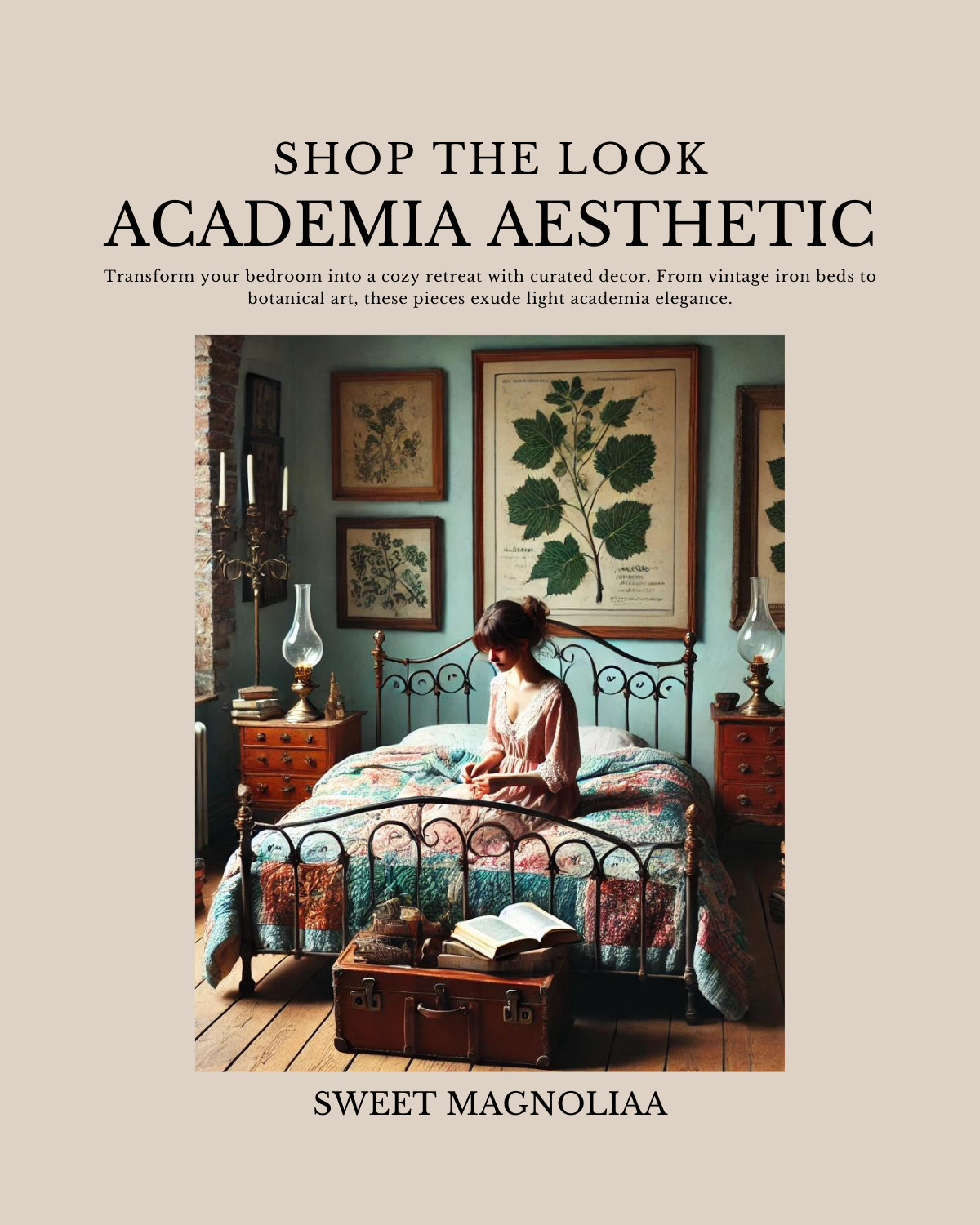 Transform your bedroom into a cozy retreat with curated decor. From vintage iron beds to botanical art, these pieces exude light academia elegance.
 

 

#LTKHome