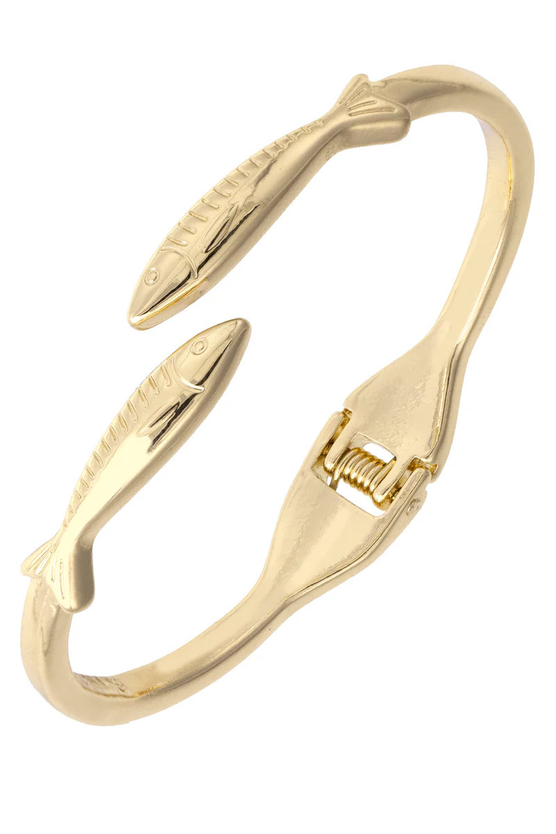 Sardine Bangle Bracelet in Shiny Gold | CANVAS