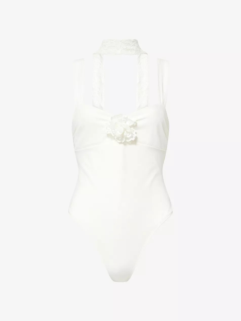 Lace-Scarf Barbuda Woven Swimsuit | Selfridges