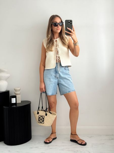 Denim shorts outfit. Perfect for summer, holidays or a city break 

Top: 8
Shorts: 25
Sandals are true to size and the comfiest sandals I own! 

#LTKsummer #LTKstyletip #LTKshoes