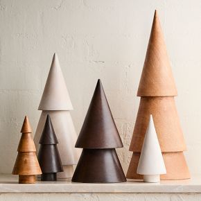 Stacked Wood Trees | West Elm (US)