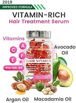 Hussell Hair Treatment Serum - No Rinse with Argan Macadamia Avocado Oils - Vitamins A C E Pro B5... | Amazon (US)