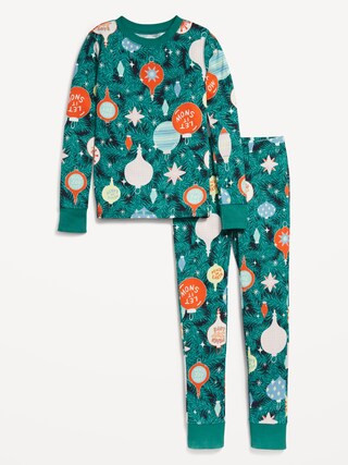 Gender-Neutral Printed Snug-Fit Pajama Set for Kids | Old Navy (US)