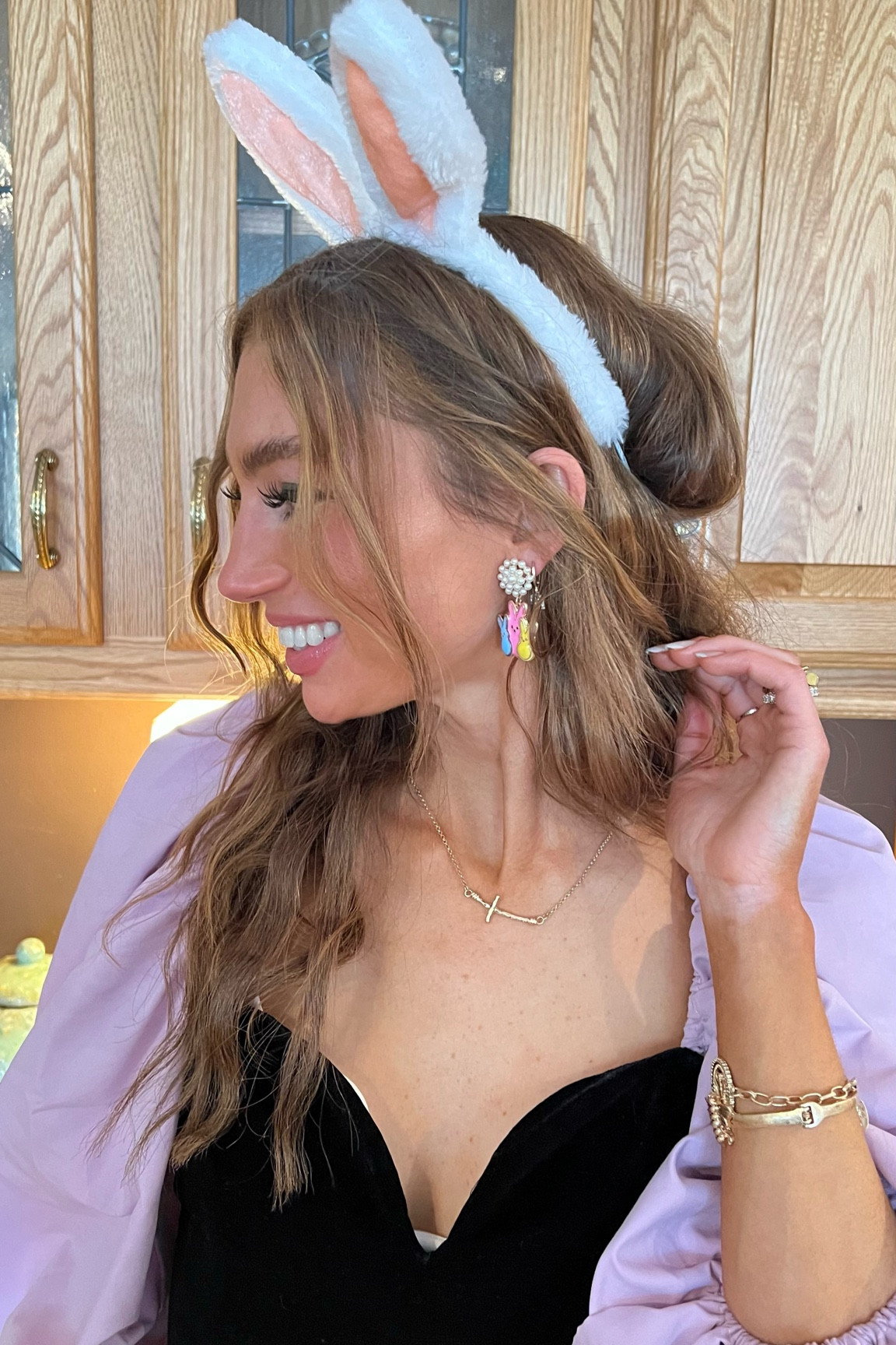 Easter earring, favorites from canvas style, Easter style, Easter earrings, peeps, bunnies, preppy, Easter look, religious jewelry, all can be found with canvas style #Ad 

#LTKSeasonal #LTKunder100 #LTKfamily