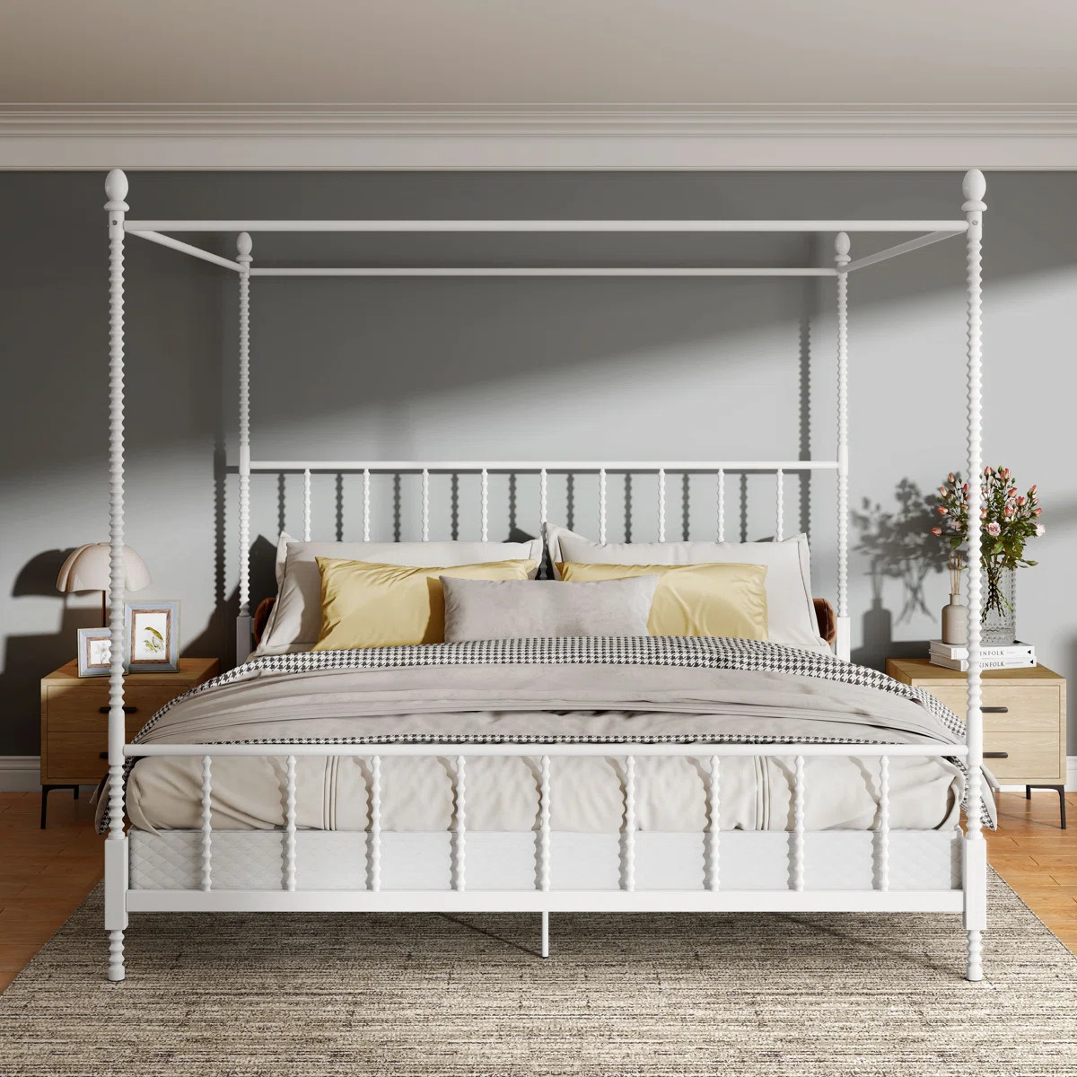 Magdaleno Metal Canopy Bed | Wayfair North America