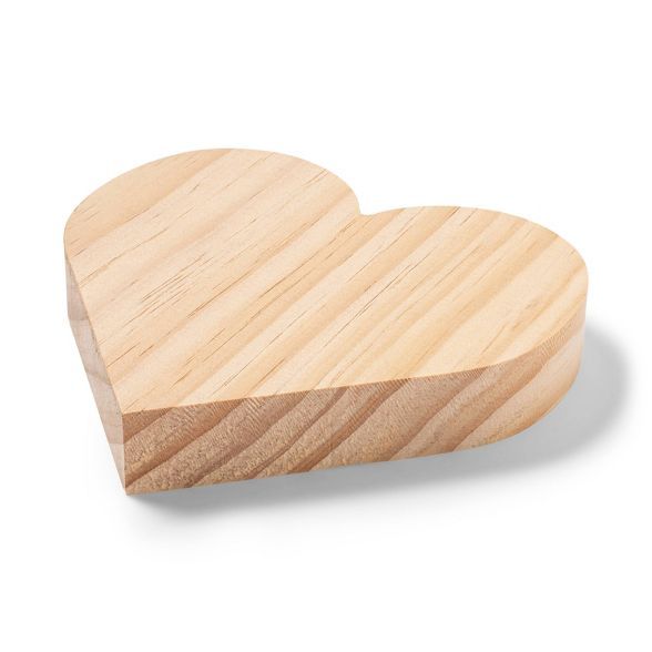 Valentine's Day Plain Wood Heart - Mondo Llama™ | Target