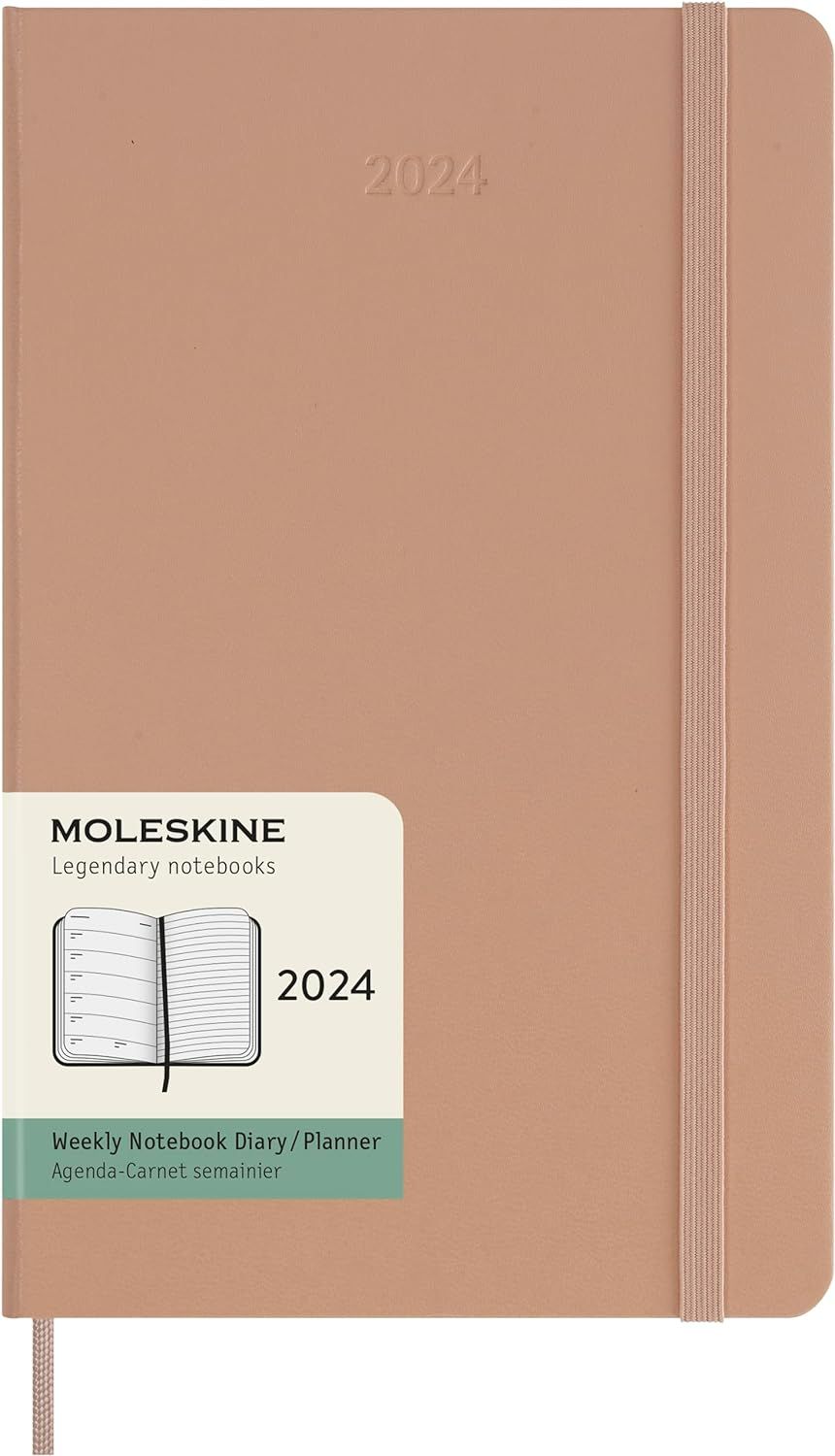 Moleskine 2024 Weekly Planner, 12M, Large, Sandy Brown, Hard Cover (5 x 8.25) | Amazon (US)