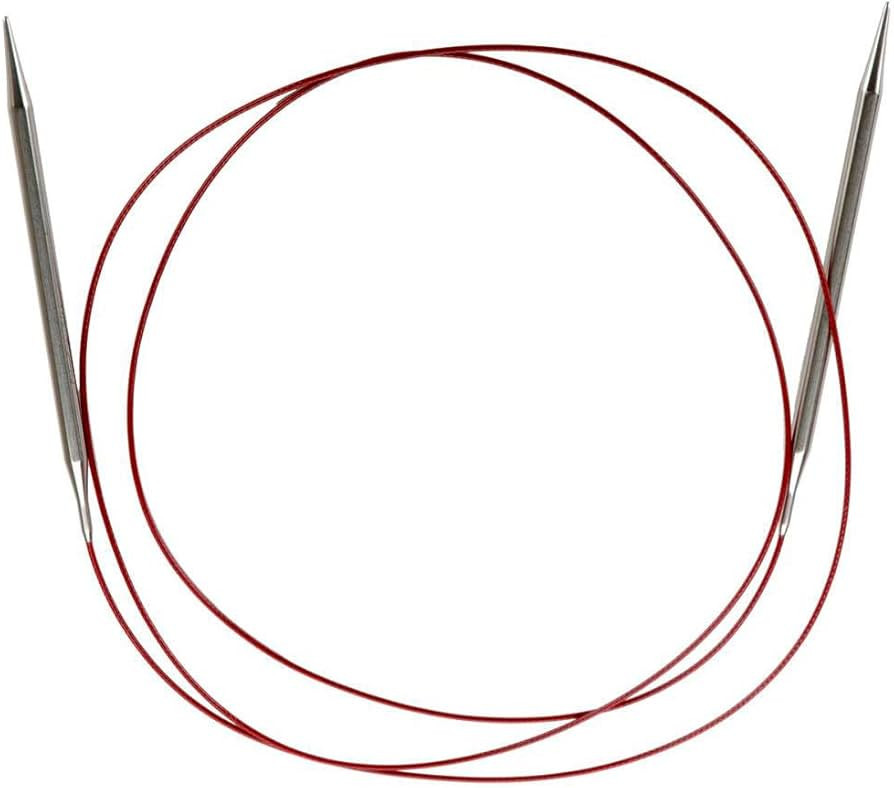 ChiaoGoo Red Lace Circular 60-inch (150cm) Stainless Steel Knitting Needle; Size US 8 (5mm) 7060-... | Amazon (US)