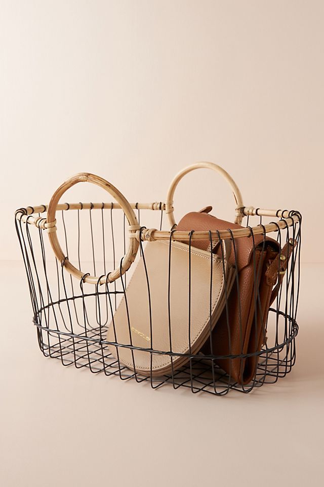 Cane Wire Storage Basket | Anthropologie (US)