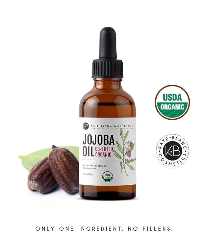 Organic Jojoba Oil, USDA Certified Organic, 100% Pure, Cold Pressed, Unrefined. Revitalizes Hair ... | Amazon (US)