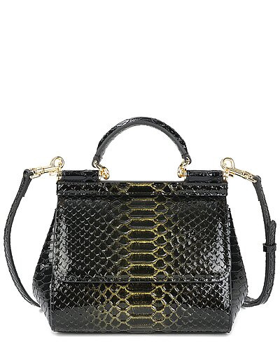 Python-Embossed Leather Top-Handle Bag | Gilt & Gilt City