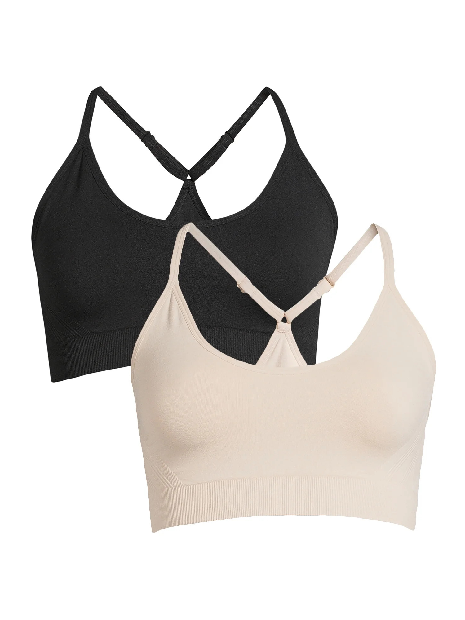 Avia Women’s Low Support Seamless Pullover Cami Sports Bra, 2-Pack | Walmart (US)